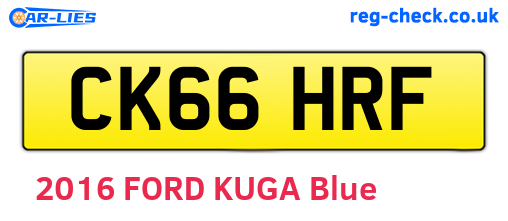 CK66HRF are the vehicle registration plates.