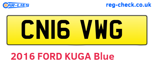 CN16VWG are the vehicle registration plates.