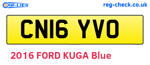CN16YVO are the vehicle registration plates.