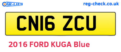CN16ZCU are the vehicle registration plates.
