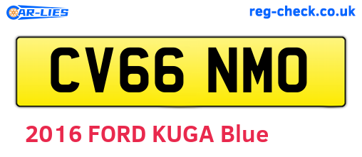 CV66NMO are the vehicle registration plates.