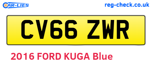 CV66ZWR are the vehicle registration plates.