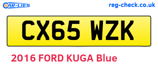 CX65WZK are the vehicle registration plates.