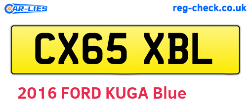 CX65XBL are the vehicle registration plates.