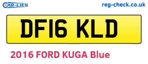 DF16KLD are the vehicle registration plates.