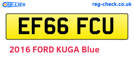 EF66FCU are the vehicle registration plates.