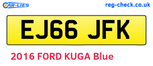 EJ66JFK are the vehicle registration plates.