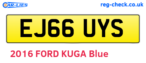 EJ66UYS are the vehicle registration plates.