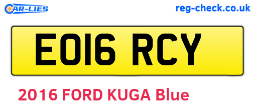 EO16RCY are the vehicle registration plates.