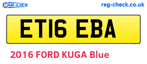 ET16EBA are the vehicle registration plates.