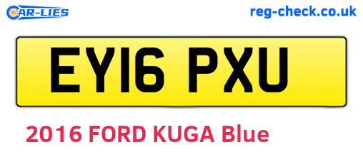 EY16PXU are the vehicle registration plates.