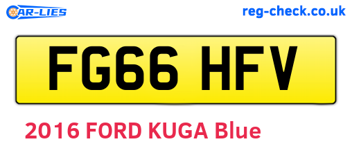FG66HFV are the vehicle registration plates.