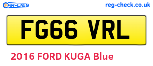 FG66VRL are the vehicle registration plates.