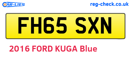 FH65SXN are the vehicle registration plates.