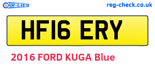 HF16ERY are the vehicle registration plates.