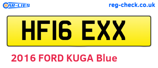 HF16EXX are the vehicle registration plates.