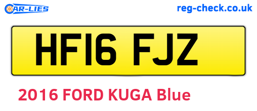 HF16FJZ are the vehicle registration plates.