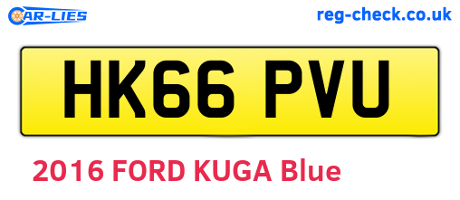 HK66PVU are the vehicle registration plates.