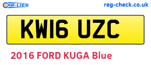 KW16UZC are the vehicle registration plates.