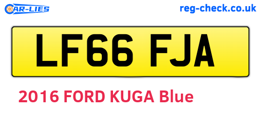 LF66FJA are the vehicle registration plates.