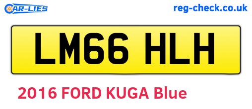 LM66HLH are the vehicle registration plates.