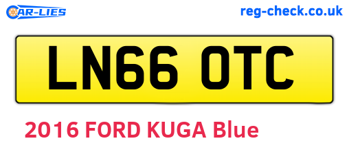LN66OTC are the vehicle registration plates.