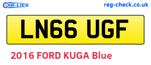 LN66UGF are the vehicle registration plates.