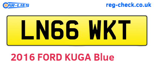 LN66WKT are the vehicle registration plates.
