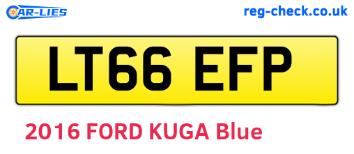 LT66EFP are the vehicle registration plates.