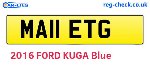 MA11ETG are the vehicle registration plates.