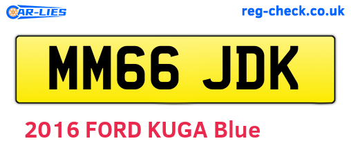 MM66JDK are the vehicle registration plates.
