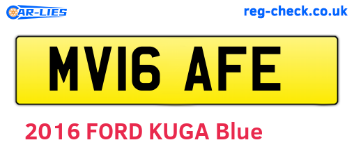 MV16AFE are the vehicle registration plates.