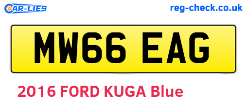 MW66EAG are the vehicle registration plates.