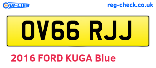 OV66RJJ are the vehicle registration plates.