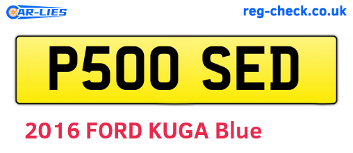P500SED are the vehicle registration plates.