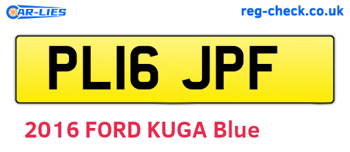 PL16JPF are the vehicle registration plates.