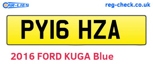 PY16HZA are the vehicle registration plates.