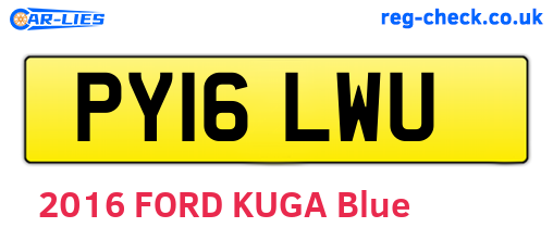 PY16LWU are the vehicle registration plates.