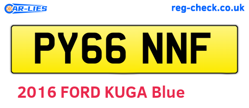 PY66NNF are the vehicle registration plates.