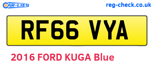 RF66VYA are the vehicle registration plates.