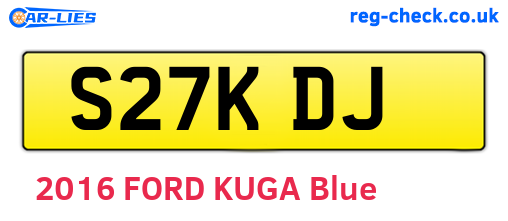 S27KDJ are the vehicle registration plates.