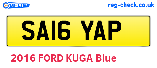 SA16YAP are the vehicle registration plates.