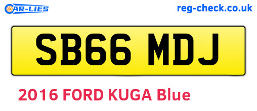 SB66MDJ are the vehicle registration plates.