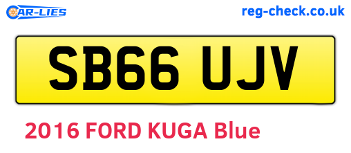SB66UJV are the vehicle registration plates.