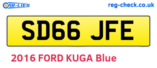 SD66JFE are the vehicle registration plates.