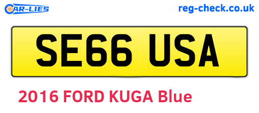 SE66USA are the vehicle registration plates.