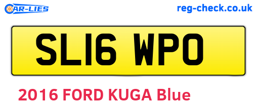 SL16WPO are the vehicle registration plates.