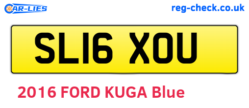 SL16XOU are the vehicle registration plates.