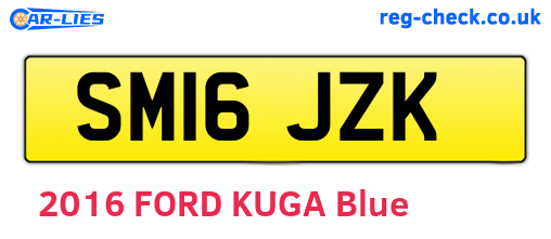 SM16JZK are the vehicle registration plates.