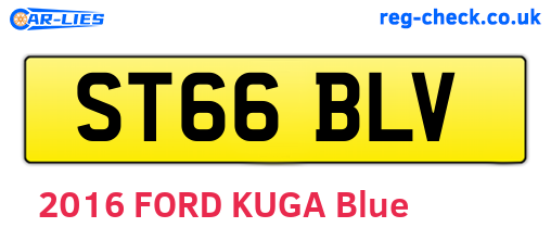 ST66BLV are the vehicle registration plates.